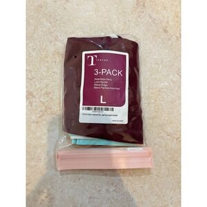 ITAYAX 3-Pack Seamless Sexy Low Hipster Wave Edge Bikini Panties Assorted‎ L